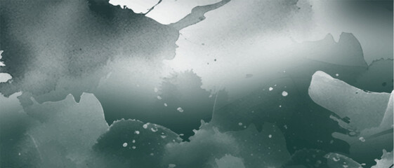 Aufkleber - Abstract grayscale background with flowing, marbled ink textures and fluid. Soft gradients, washes, and subtle splatters, resembling watercolor or ink design. Grey Marble Stone Texture. 