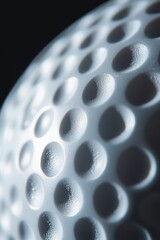Fototapete - Close-up of a golf ball's dimpled surface, highlighting texture and light reflection.