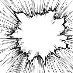 Wall Mural - a graphic image of a black hole event horizon with radiating light streaks.