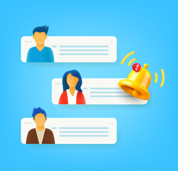 Poster - Internet communication concept. 3d vector illustration