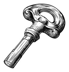 Wall Mural - Vintage Key Engraving Illustration Suitable for Various Projects