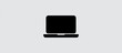 © Take ME - Laptop Computer Silhouette on Light Gray Background for Technology Concepts