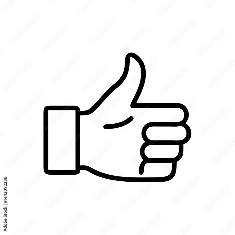Hand giving thumbs up icon transparent background Stock Vector | Adobe ...