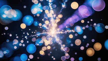 Wall Mural - utilizing black bokeh water as background