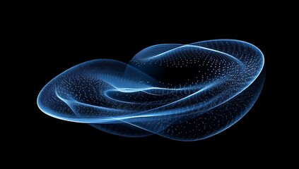 Wall Mural - Abstract Blue Oval Form