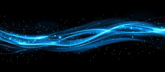 Wall Mural - Abstract Blue Wave Motion