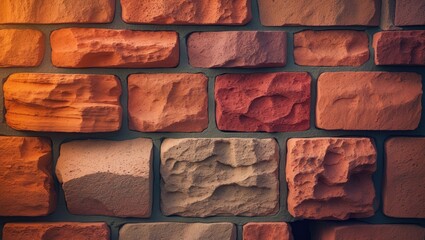 Poster - Natural stone brick wall texture as background