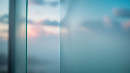 Fototapete - The gentle blend of colors in frosted glass texture provides an elegant and calm setting.