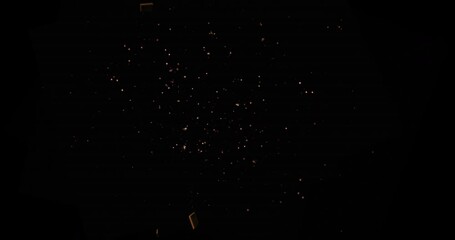 Wall Mural - realistic slow motion explosion on black background. 4k vfx stock footage element.