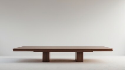 Aufkleber - Front perspective of an empty wooden table