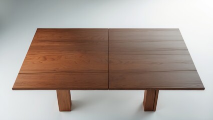 Aufkleber - Display or product showcase: empty wooden table on white background