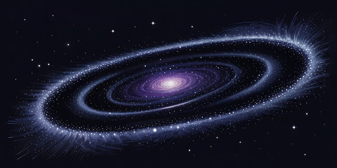 Wall Mural - Vivid depiction of a spiral galaxy swirling in cosmic beauty against a starry backdrop