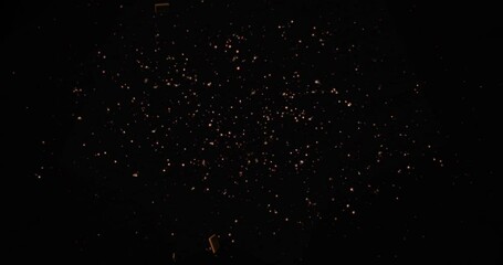 Wall Mural - Intense Fireballs and Explosions on Black Background. 4K VFX Stock Footage Element.
