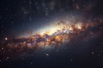 Wall Mural - cosmic exploration reveals the vibrant beauty of a distant galaxy illuminated by countless stars in 