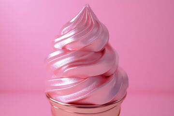 Poster - Dreamy pink dessert swirls into a sweet fantasy. Indulge in this visually delicious treat that's almost too pretty to eat!