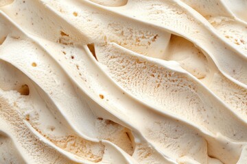 Aufkleber - Creamy waves of vanilla ice cream create a delicious and visually appealing texture. The dessert is rich, smooth, and perfect for a sweet treat.