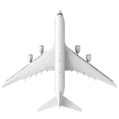white airplane overhead view abstract background design