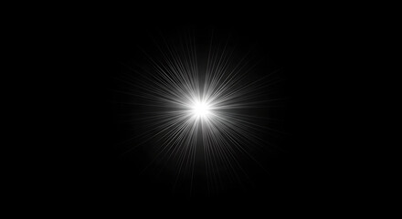 Wall Mural - abstract bright light source creating a starburst effect emanating outward. digital overlay or photo