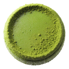 miniature matcha cake, on transparent background