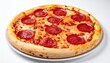 © photostockatinat - a delicious pepperoni pizza with a crispy crust, served on a plate
