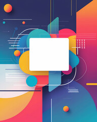 Aufkleber - abstract colorful art with blank space for content