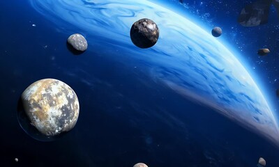 Wall Mural - moon and planet