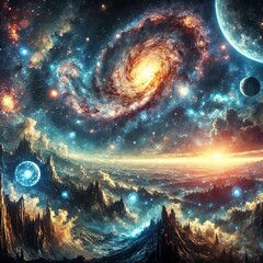 celestial space and galaxies exist