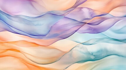 Poster - Soft artistic watercolor abstract background with smooth pastel brush strokes, ideal for creative and professional presentations.