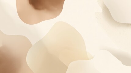 Poster - Soft minimalist abstract background with warm neutrals and organic forms, perfect for stylish branding and product packaging design.