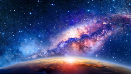 nebula and galaxy universe filled with stars