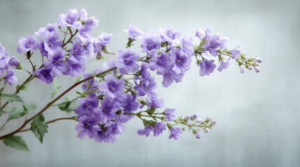 Aufkleber - This close-up shot features soft lavender flowers blending with pastel mint shades on textured canvas, creating a serene atmosphere perfect for creativity