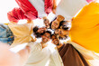 © Xavier Lorenzo - Group of young people taking a selfie portrait standing in a circle outdoors. Youth community concept