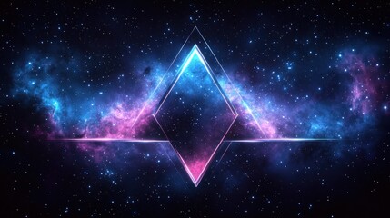 Wall Mural - abstract cosmic triangle design