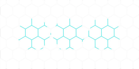 Abstract blue backdrop design with a seamless hexagonal pattern in a 3D geometric vector illustration