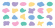 © Zestie - Abstract freeform collection. Simple liquid amorphous shapes. Colourful blob shapes