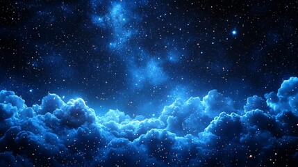 Wall Mural - Outer space and the universe serve as the background for a night sky that includes stars and a galaxy