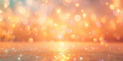 Wall Mural - abstract sparkling golden background with glittering texture and soft bokeh lights