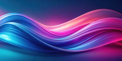 Wall Mural - abstract swirling blue and pink fluid waves background