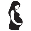 © firoz - No pregnant icon symbol Vector Black silhouettes. with white background