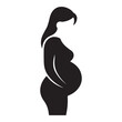 © firoz - No pregnant icon symbol Vector Black silhouettes. with white background
