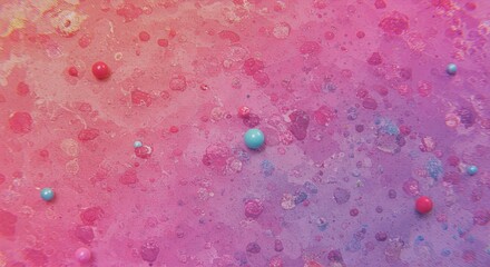Poster - A colorful background with many small round objects scattered throughout