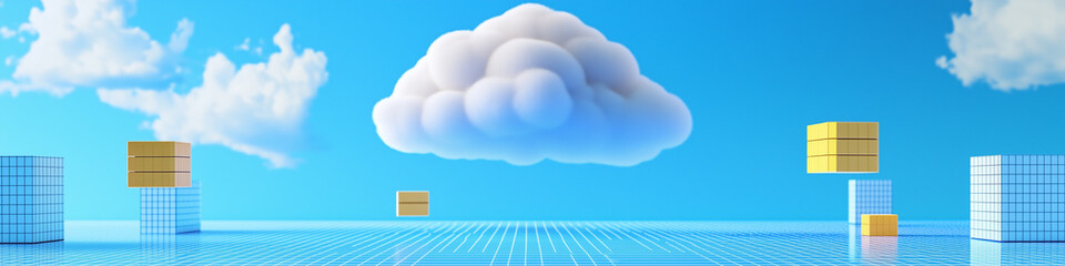 Cloud computing digital information and cyberspace background