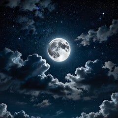 moon and clouds