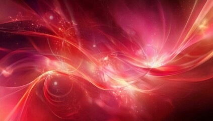Wall Mural - red and pink background with light streaks, creating an abstract, futuristic look