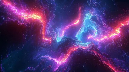 Wall Mural - stunning cosmic nebula with vibrant colors and intricate patterns in the depths of outer space