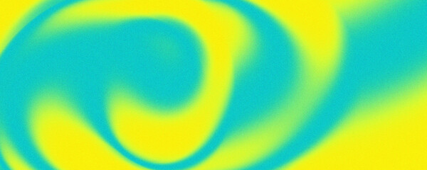 Wall Mural - abstract yellow blue grainy gradient background noise texture backdrop header design element