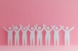 © Imagentive - Pink Background Unity People Group Strength Solidarity