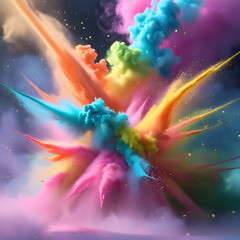 abstract background with rainbow