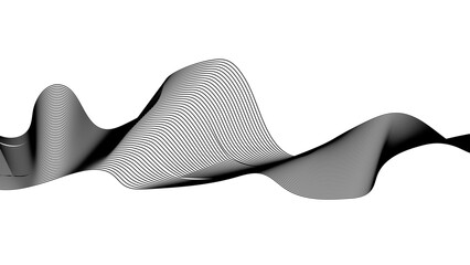 Wall Mural - thin wavy line abstract background. abstract wave line. digital frequency equalizer. digital stylize
