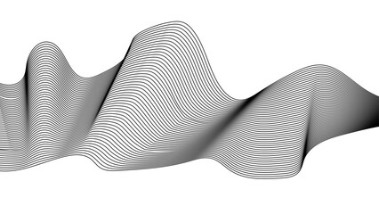 Wall Mural - thin wavy line abstract background. abstract wave line. digital frequency equalizer. digital stylize